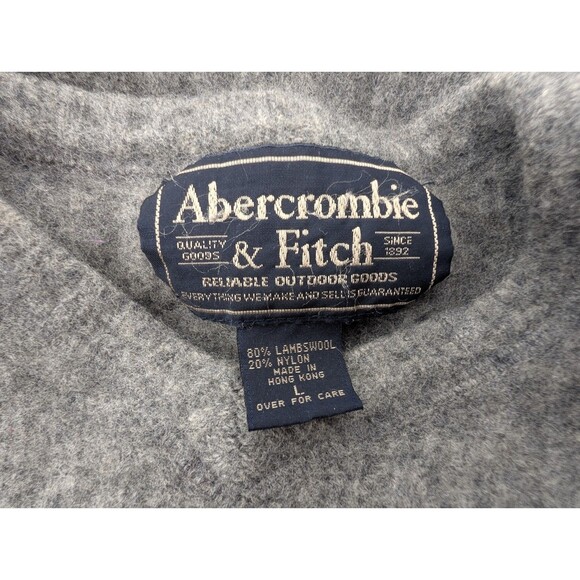Abercrombie & Fitch Lambswool Vintage 90s Chunky Fisherman Sweater Size Small - Picture 2 of 7